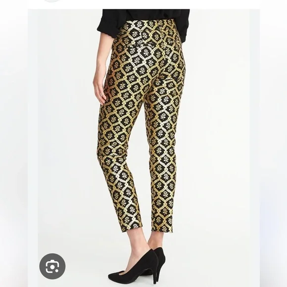 Old Navy Black and Gold Geometric Straight Leg Jumpsuit - Picture 4 of 16